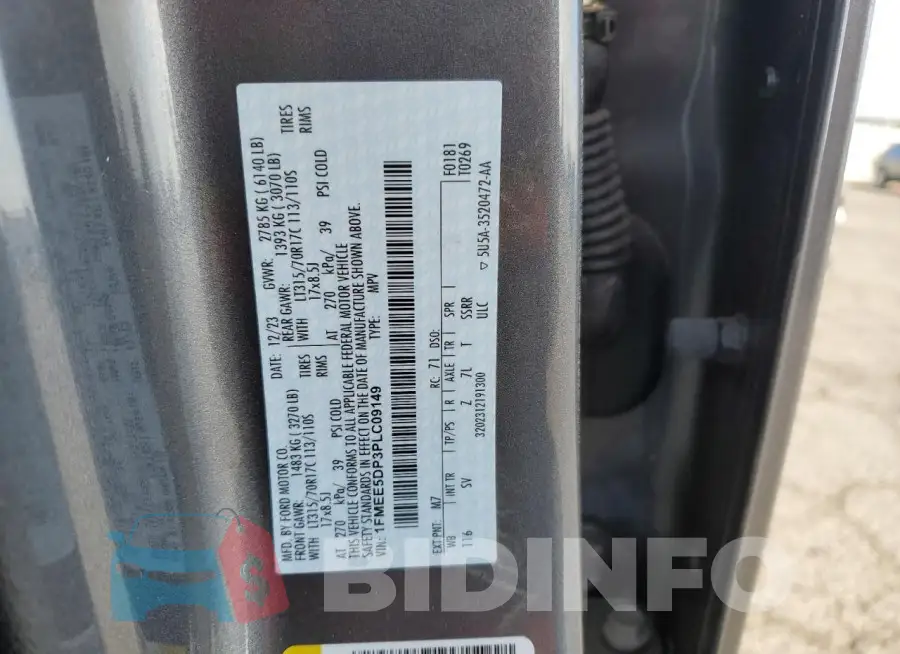 1FMEE5DP3PLC09149 Photo# 12