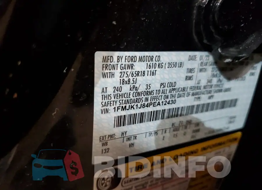 1FMJK1J84PEA12430 Photo# 14