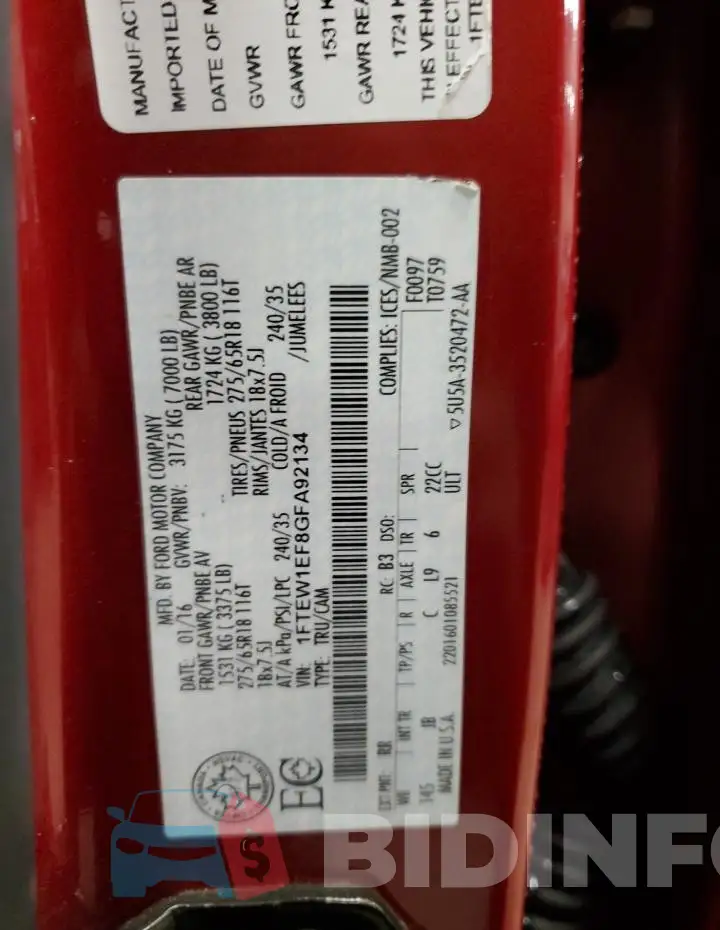 1FTEW1EF8GFA92134 Photo# 12