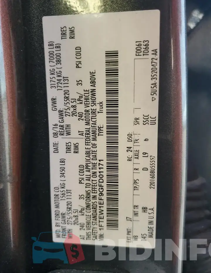 1FTEW1EF9GFD01171 Photo# 12