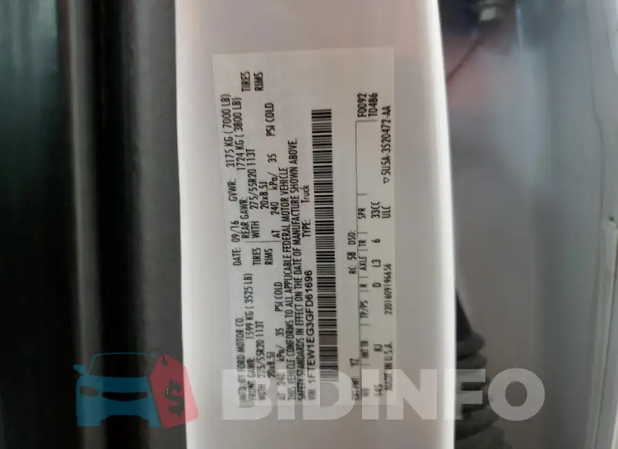 1FTEW1EG3GFD61696 Photo# 13