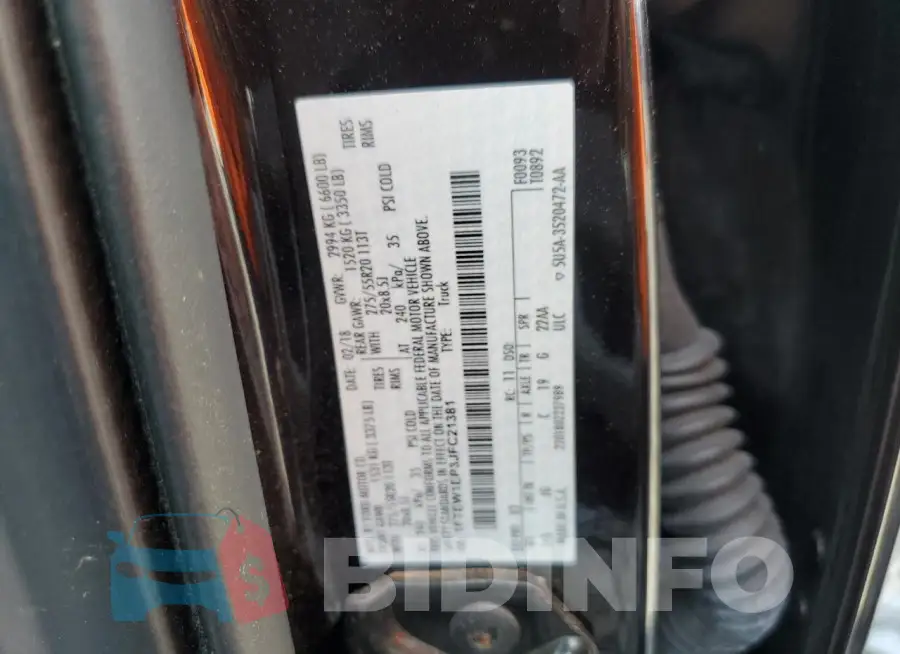 1FTEW1EP3JFC21381 Photo# 13
