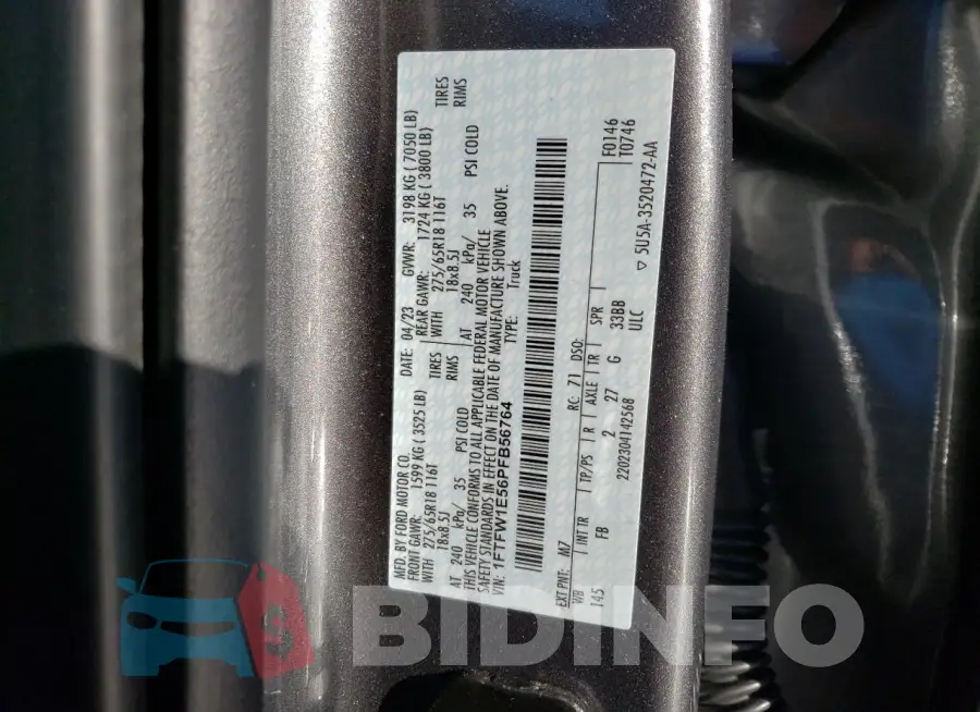 1FTFW1E56PFB56764 Photo# 13