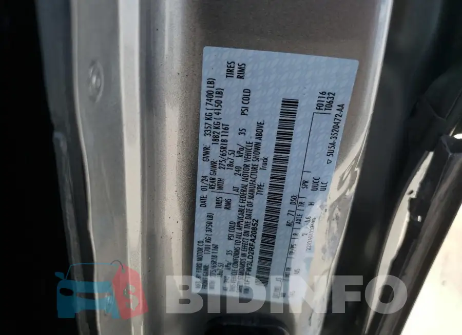 1FTFW3LD2RFA20852 Photo# 12