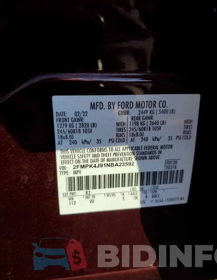 2FMPK4J91NBA23592 Photo# 13