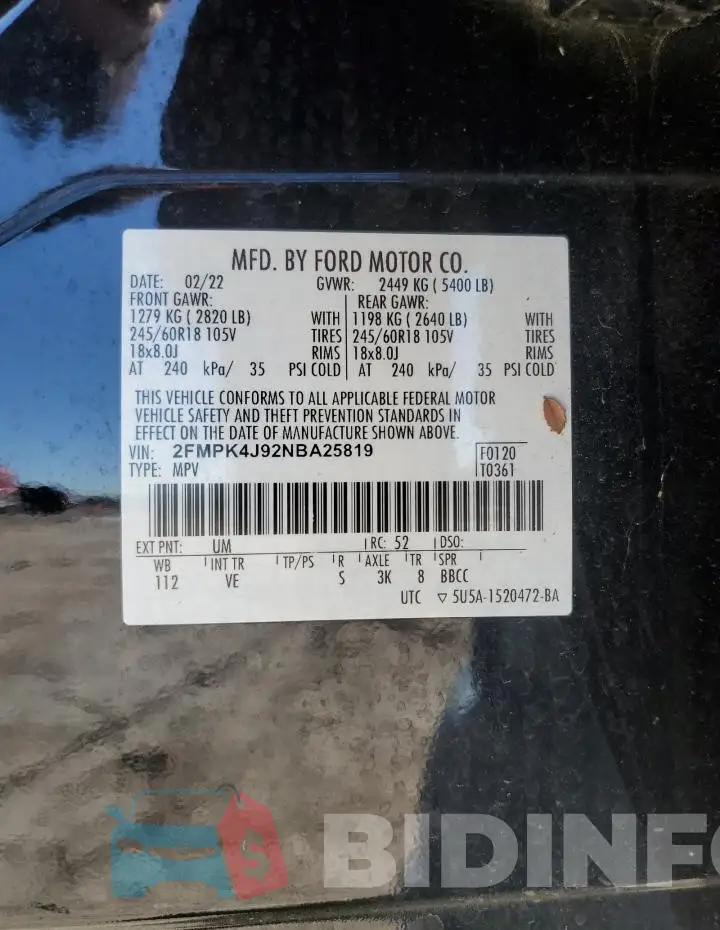 2FMPK4J92NBA25819 Photo# 13