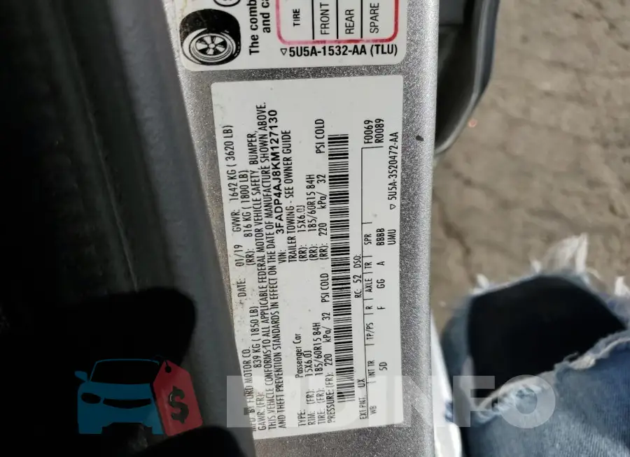 3FADP4AJ8KM127130 Photo# 13