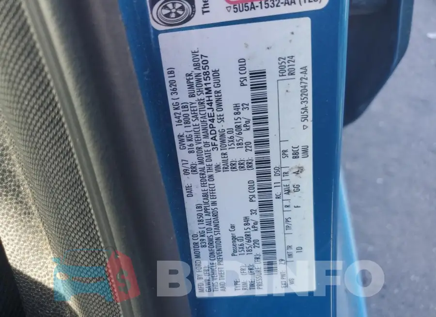 3FADP4EJ4HM158507 Photo# 12