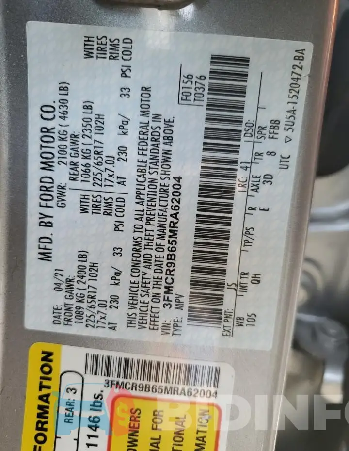 3FMCR9B65MRA62004 Photo# 12