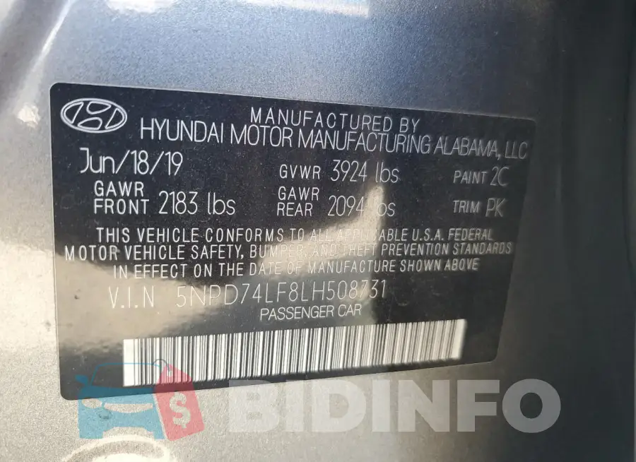 5NPD74LF8LH508731 Photo# 12