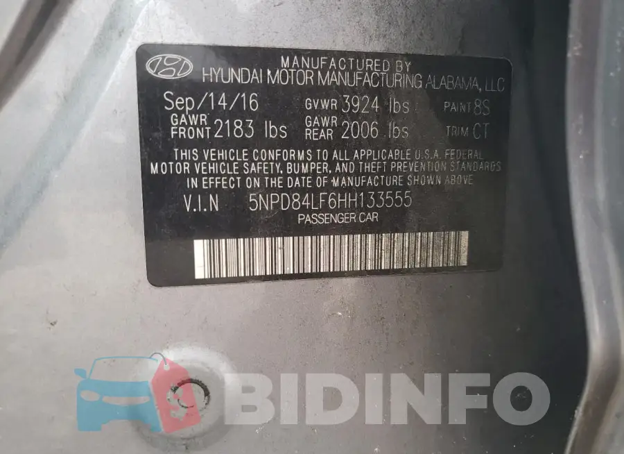5NPD84LF6HH133555 Photo# 13