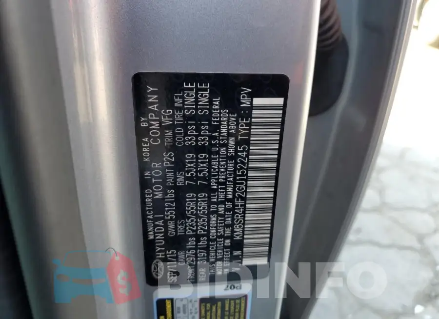 KM8SR4HF2GU152245 Photo# 13
