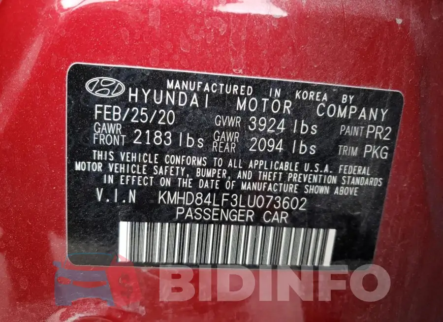 KMHD84LF3LU073602 Photo# 13