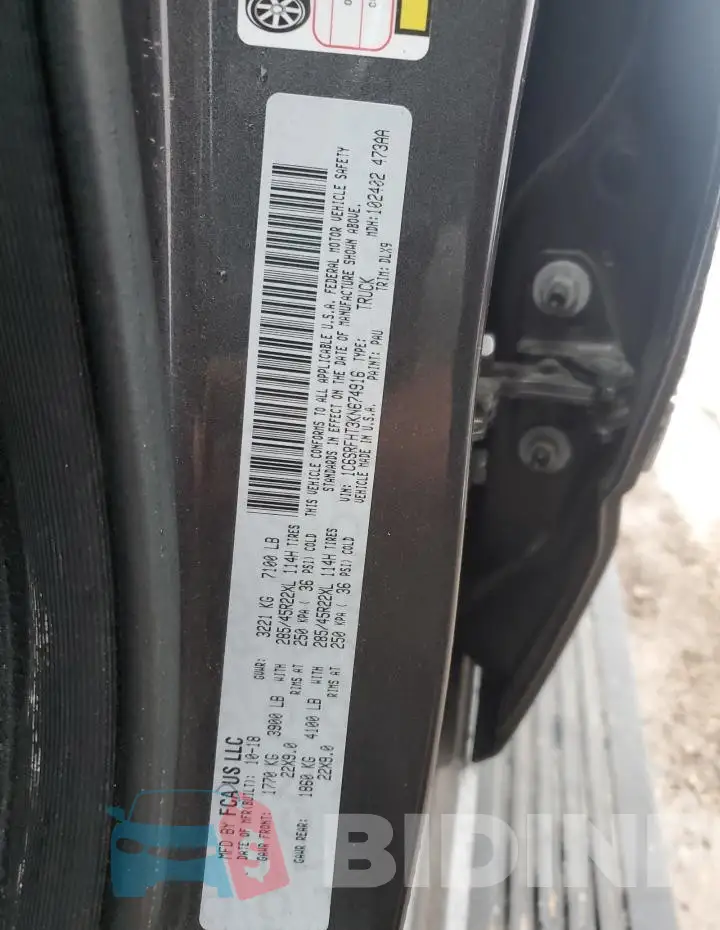 1C6SRFHT3KN674916 Photo# 12