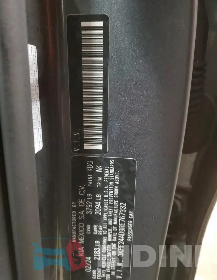 3KPF24AD9RE767332 Photo# 14