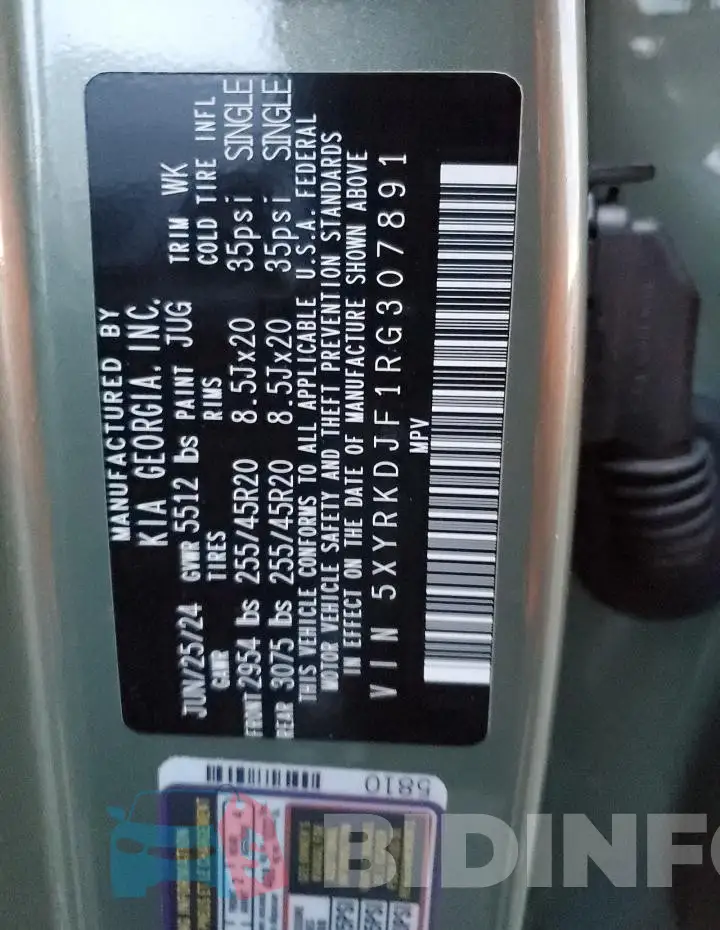 5XYRKDJF1RG307891 Photo# 14