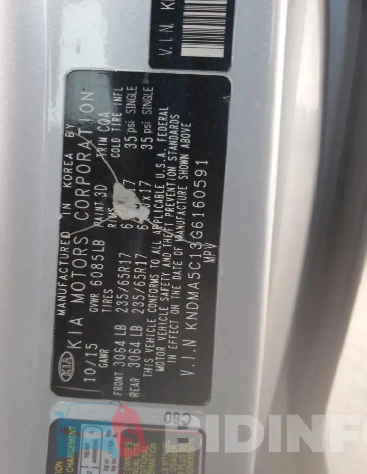 KNDMA5C13G6160591 Photo# 13