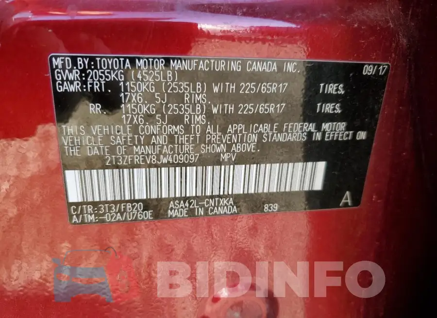 2T3ZFREV8JW409097 Photo# 12
