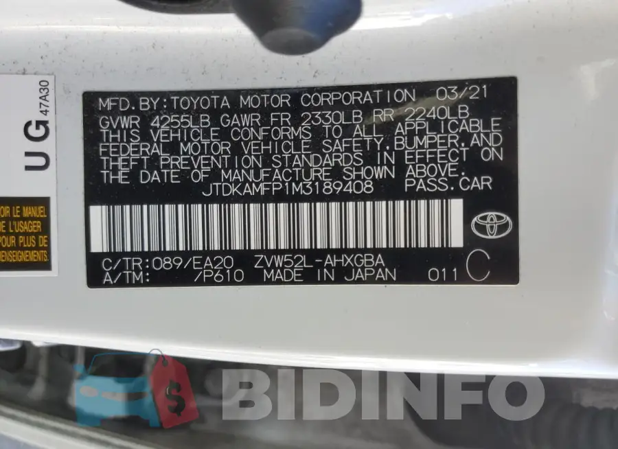 JTDKAMFP1M3189408 Photo# 12
