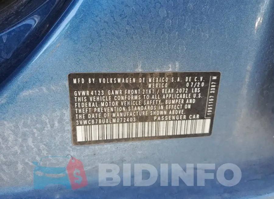3VWCB7BU8LM072403 Photo# 12