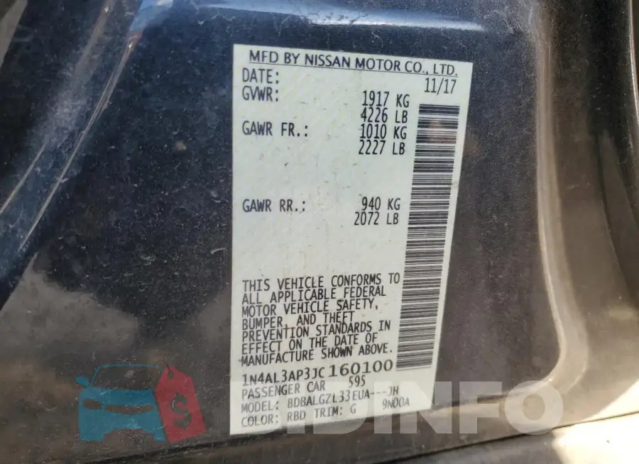 1N4AL3AP3JC160100 Photo# 12