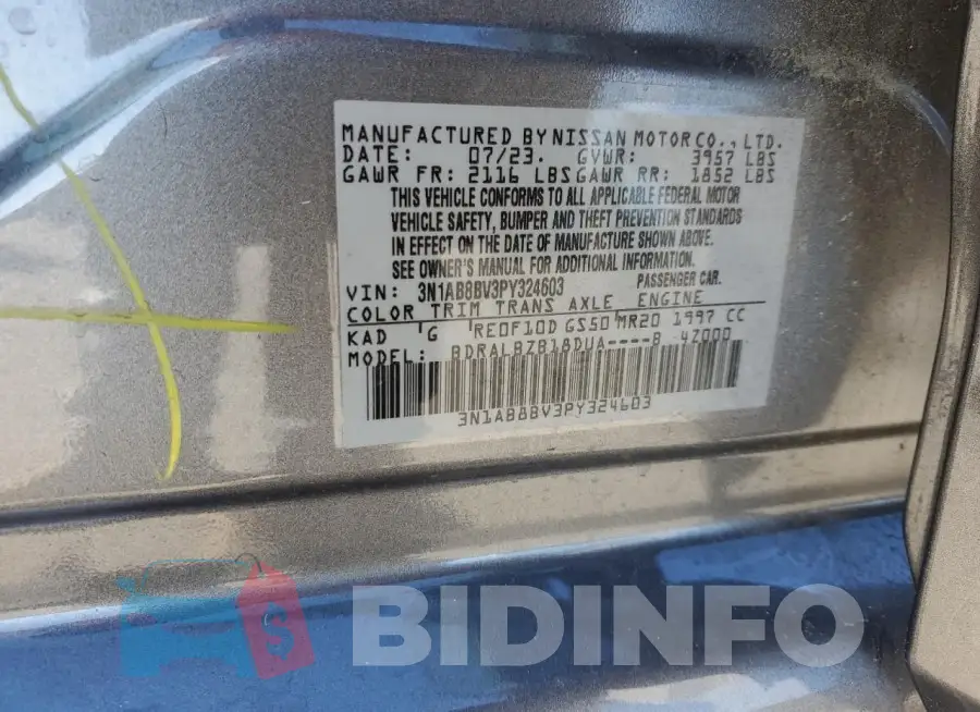 3N1AB8BV3PY324603 Photo# 12
