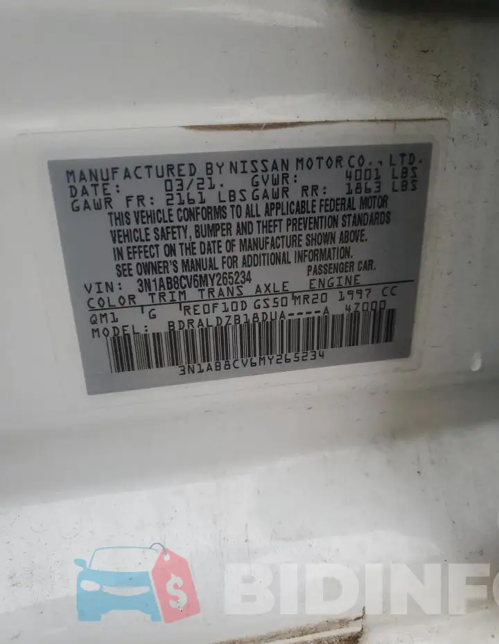3N1AB8CV6MY265234 Photo# 12