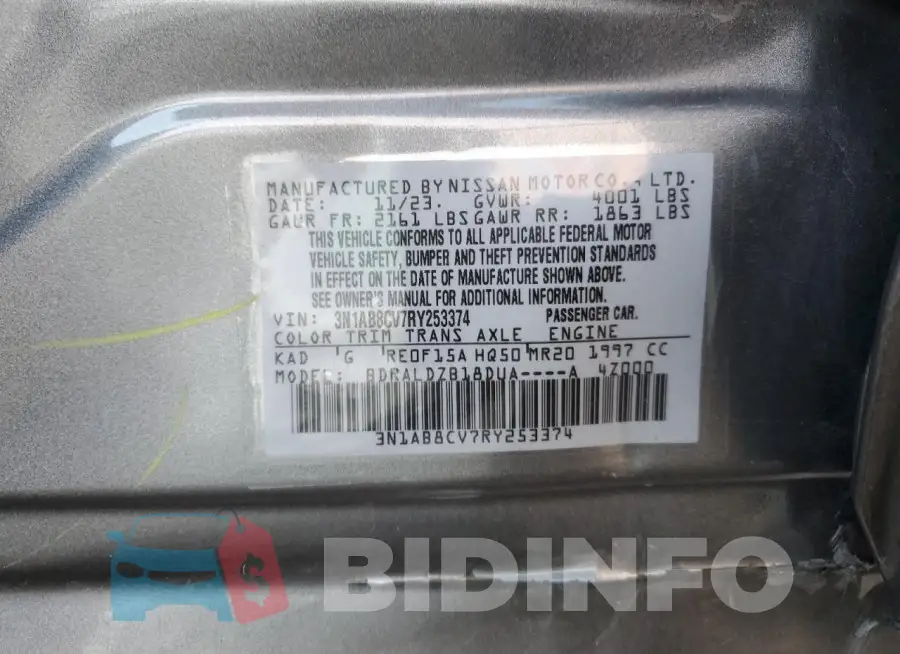 3N1AB8CV7RY253374 Photo# 12