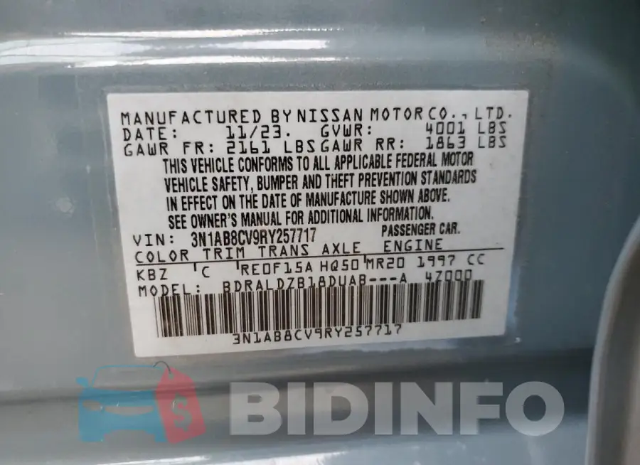 3N1AB8CV9RY257717 Photo# 12