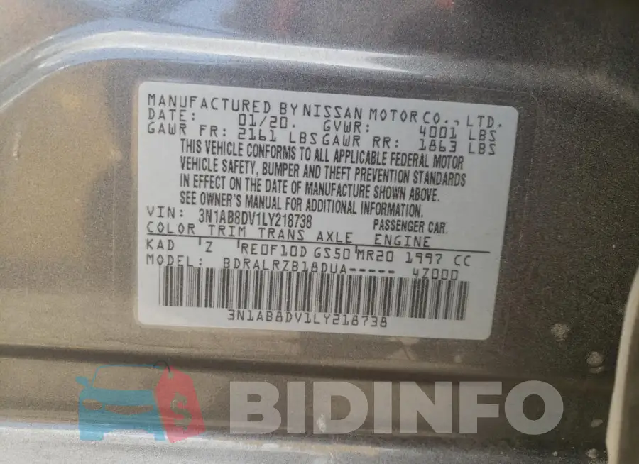 3N1AB8DV1LY218738 Photo# 12