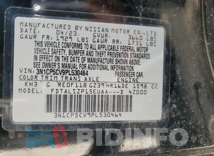 3N1CP5CV9PL530464 Photo# 13