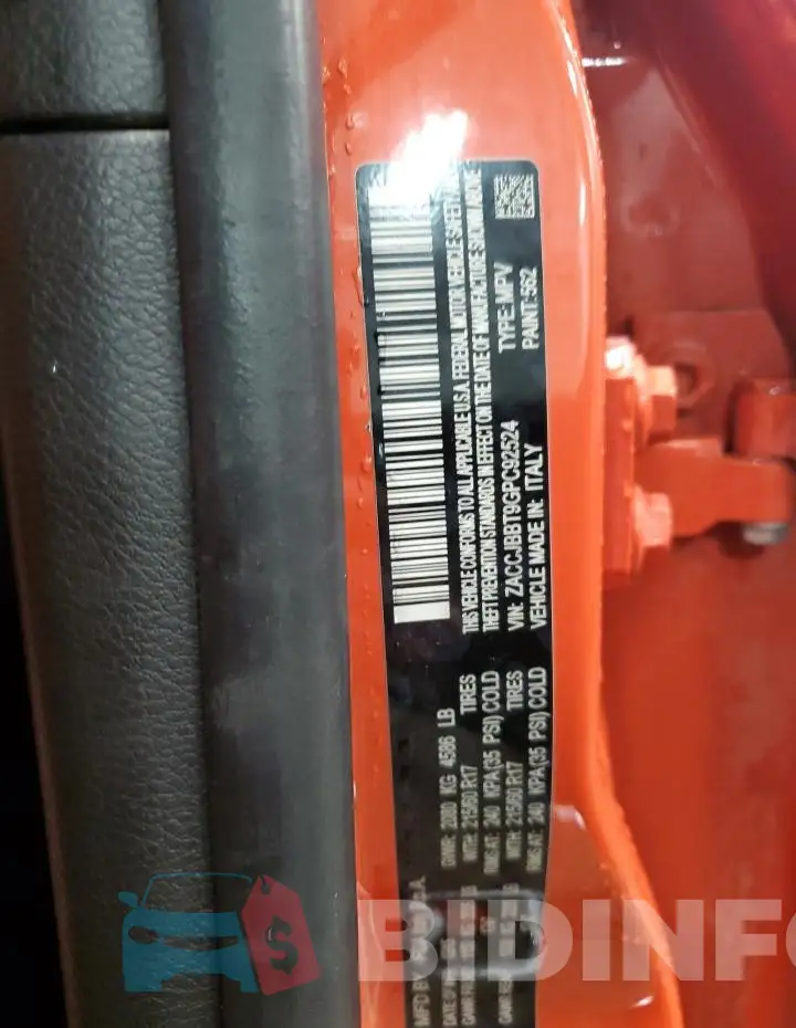 ZACCJBBT9GPC92524 Photo# 12