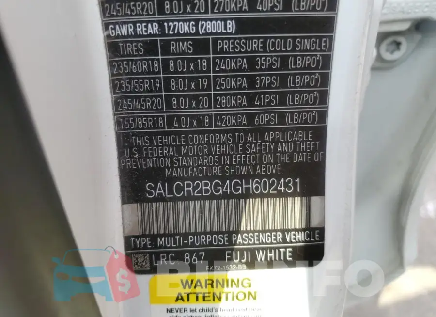SALCR2BG4GH602431 Photo# 12