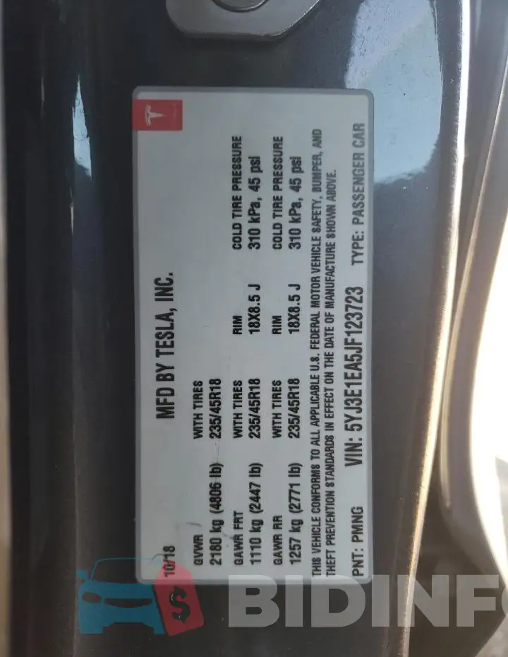 5YJ3E1EA5JF123723 Photo# 12