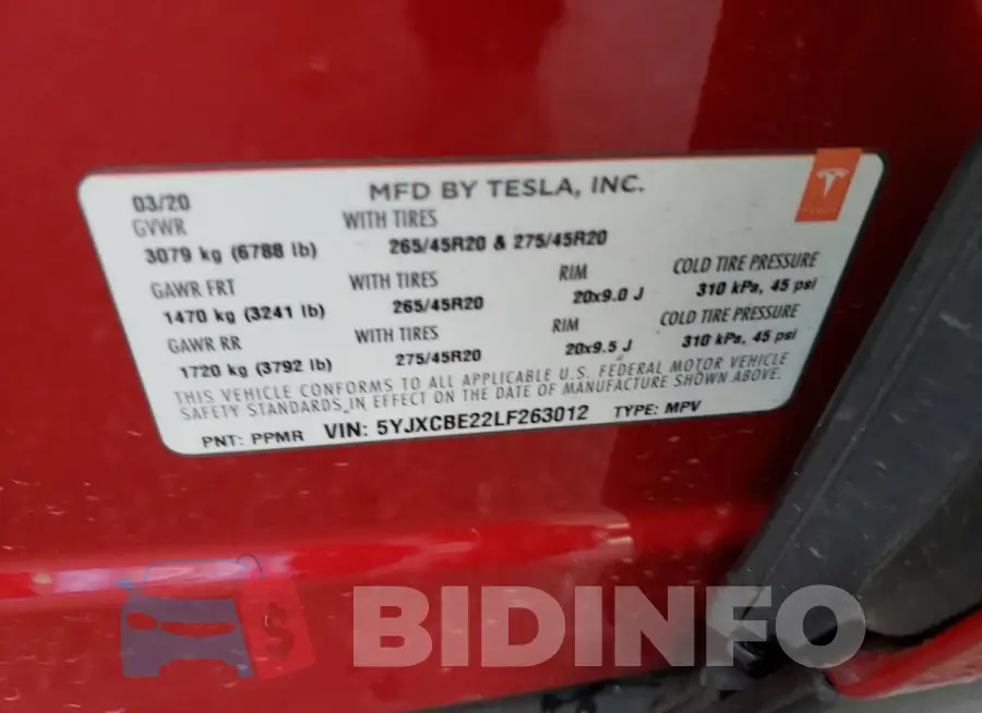 5YJXCBE22LF263012 Photo# 14