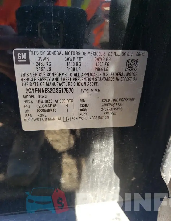 3GYFNAE33GS517570 Photo# 14
