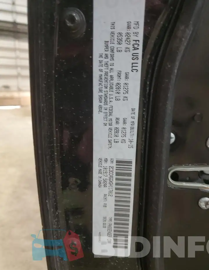 2C3CCAGGXGH117012 Photo# 14