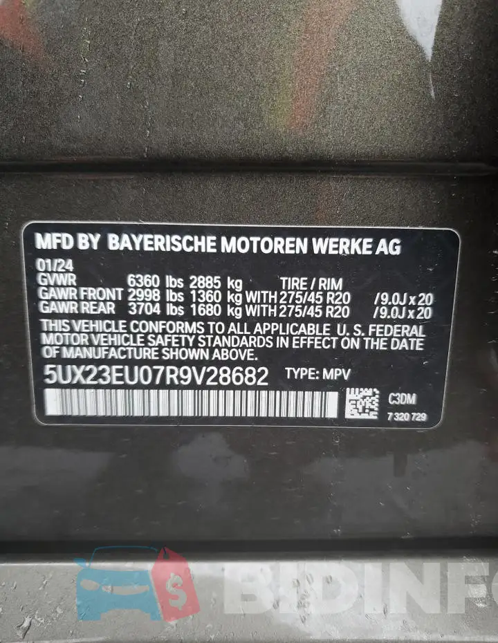 5UX23EU07R9V28682 Photo# 13