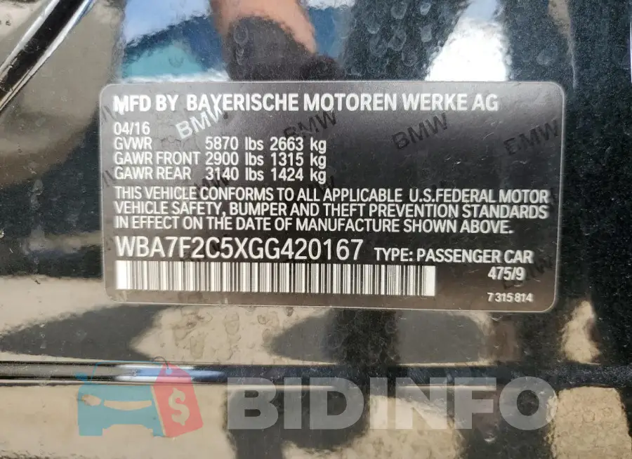 WBA7F2C5XGG420167 Photo# 12