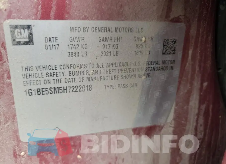 1G1BE5SM5H7222018 Photo# 12