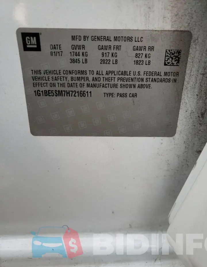 1G1BE5SM7H7216611 Photo# 12
