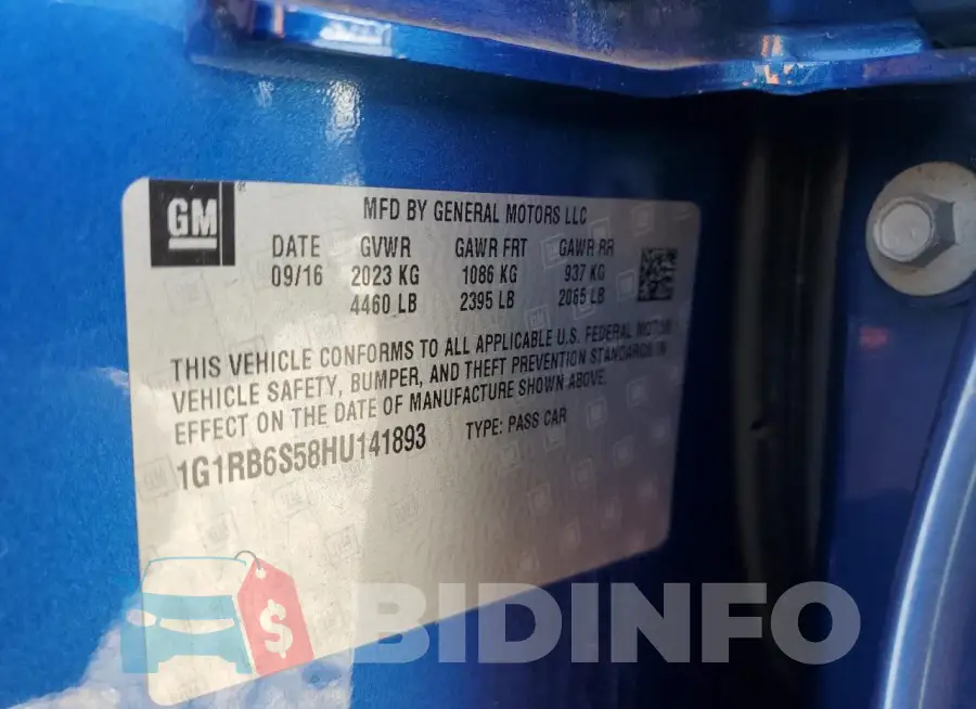 1G1RB6S58HU141893 Photo# 12