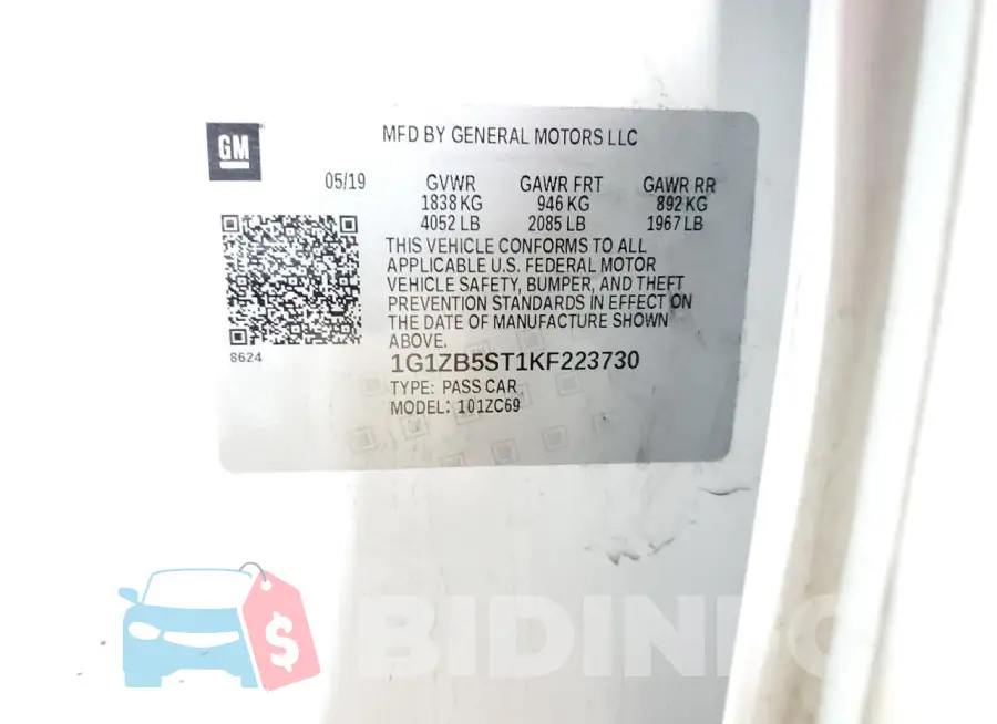 1G1ZB5ST1KF223730 Photo# 13