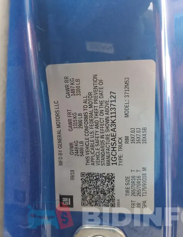 1GCHSAEA3K1137127 Photo# 12