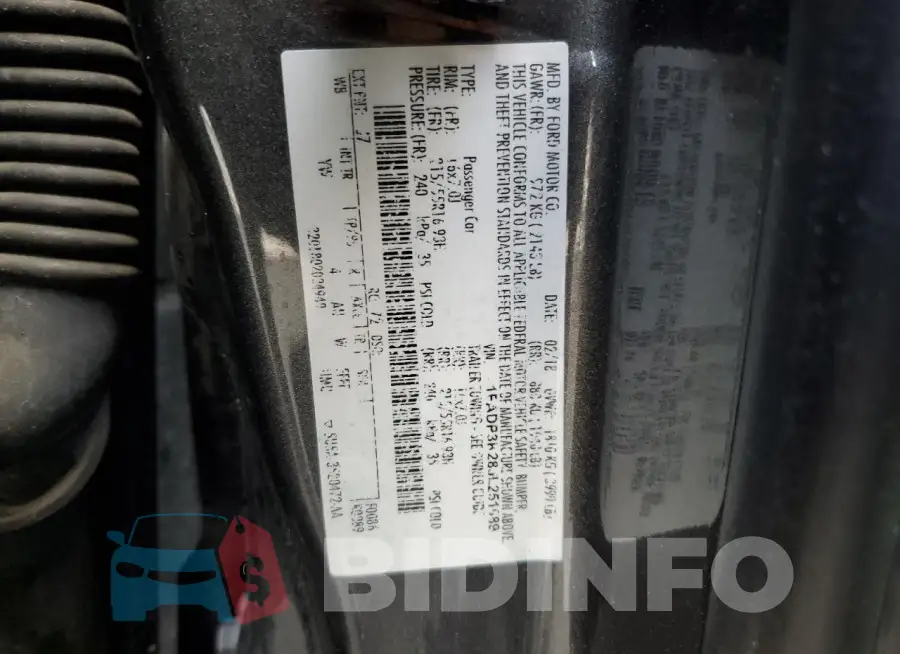 1FADP3K28JL251089 Photo# 12