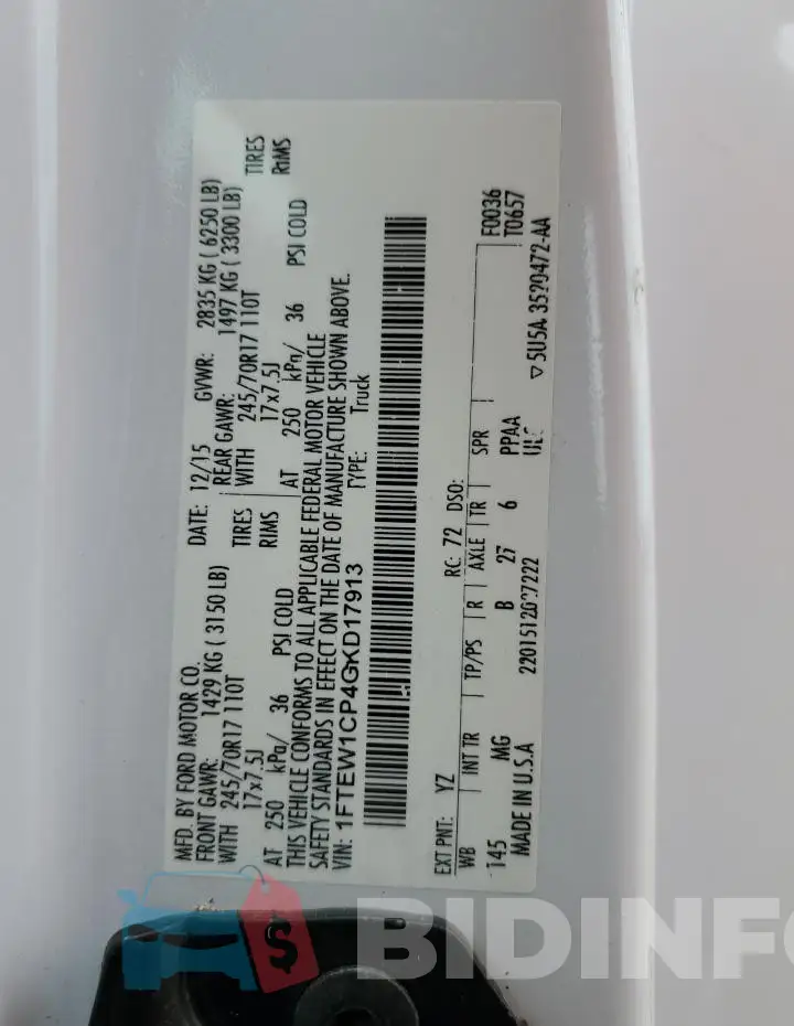 1FTEW1CP4GKD17913 Photo# 12