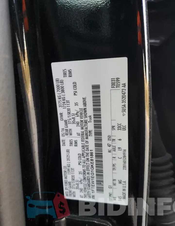 1FTEW1EG1GKE81861 Photo# 12