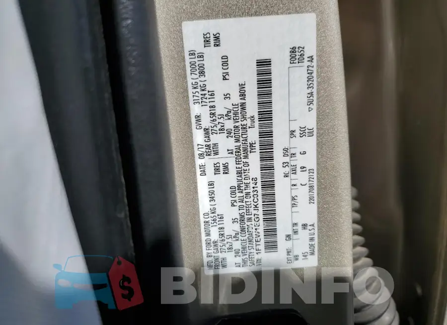 1FTEW1EG7JKC03148 Photo# 12