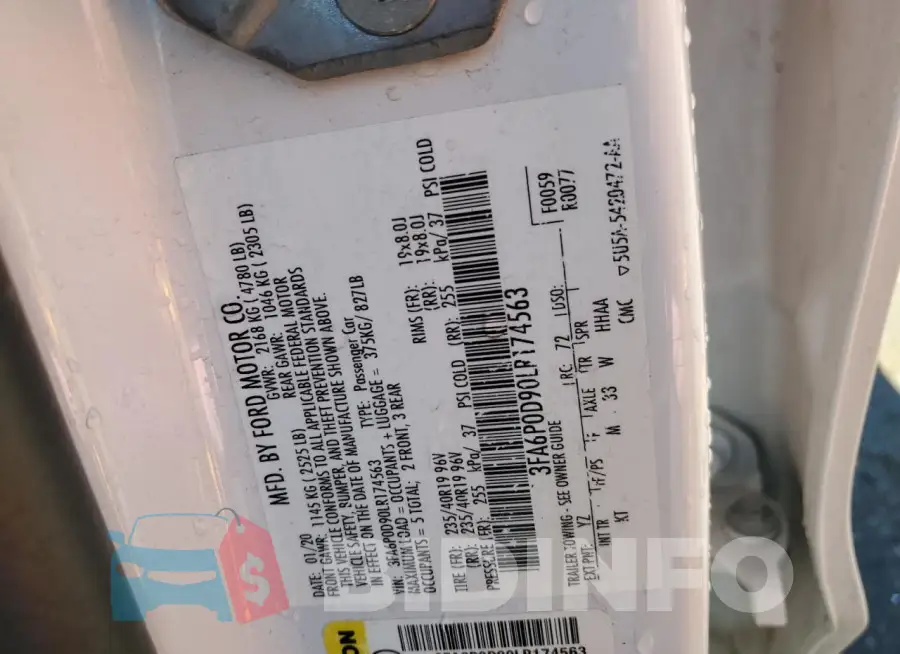 3FA6P0D90LR174563 Photo# 13