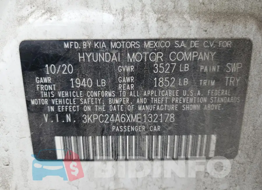 3KPC24A6XME132178 Photo# 12